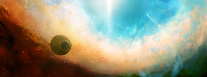 stars light flight nebula lights planet trajectory Space widescreen dualmonitor dualscreen 2k 4k 5k