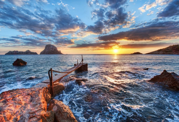 brown wooden dock near mountains The Last Sunset 2k 4k 5k