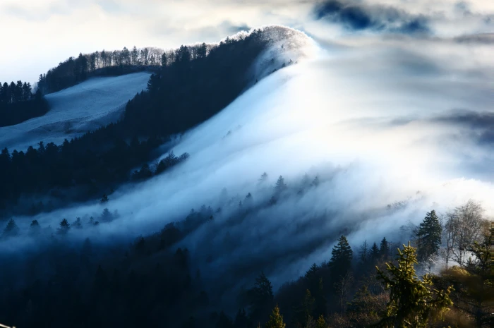 Foggy Mountains Belchenflue Switzerland 2k 4k 5k 8k