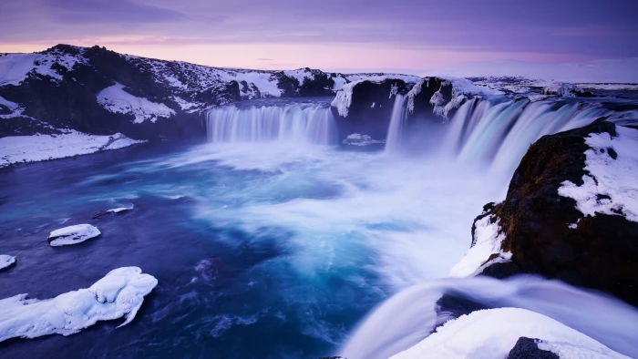 Godafoss waterfall Iceland 2k 4k 5k 8k
