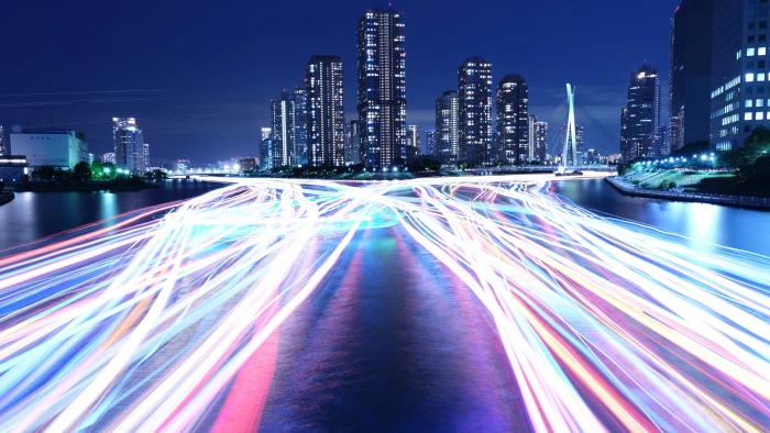 City Light Night River 2k 4k 5k 8k