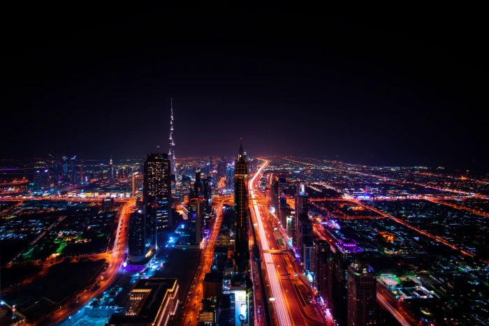 dubai world buildings lights hd illuminated 2k 4k 5k