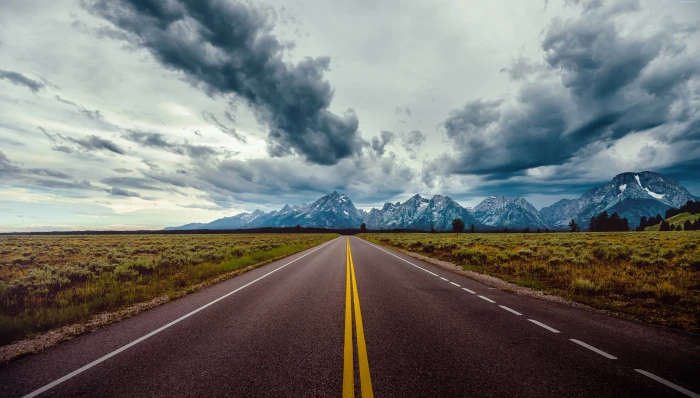 mountains sky clouds road 2k 4k 5k 8k
