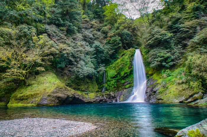 panoramic photo of waterfalls Taiping Mountain 2k 4k