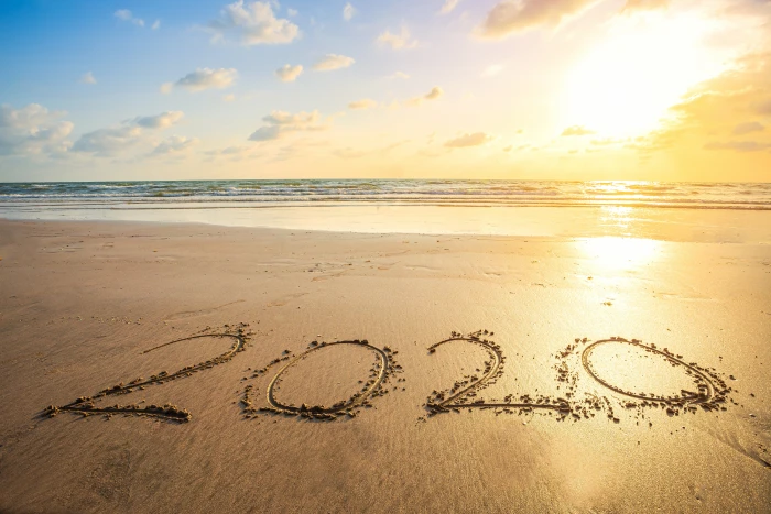 sand sea beach New year happy 2k 4k 5k