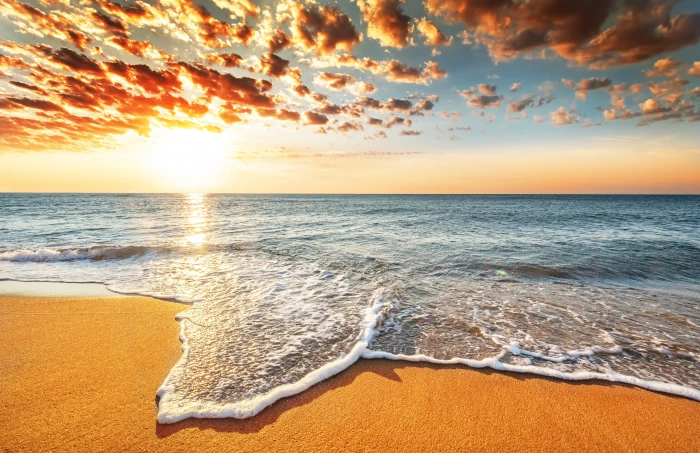 sea beach Sun sky sunset water beauty in nature scenics 2k 4k 5k