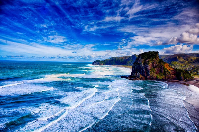 seashore mountain water nature ocean outdoors promontory 2k 4k 5k