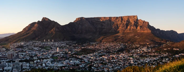 table mountain devil s peak cape town sunrise dawn city 2k 4k 5k 8k 10k