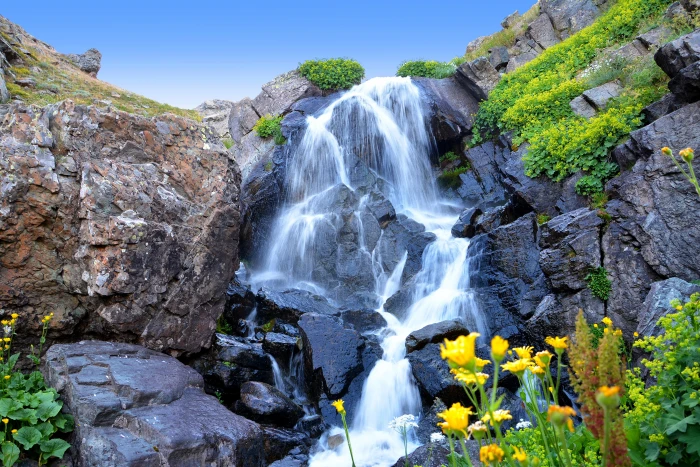 timelapse photography of flowing waterfall turkey nature landscape 2k 4k 5k
