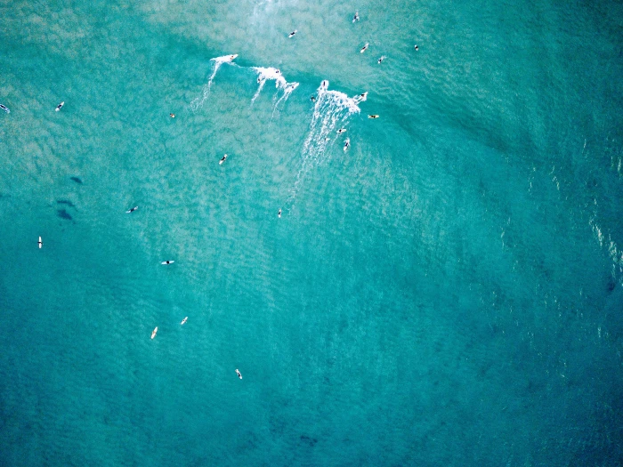 top view photo of body water untitled sea wave people 2k 4k