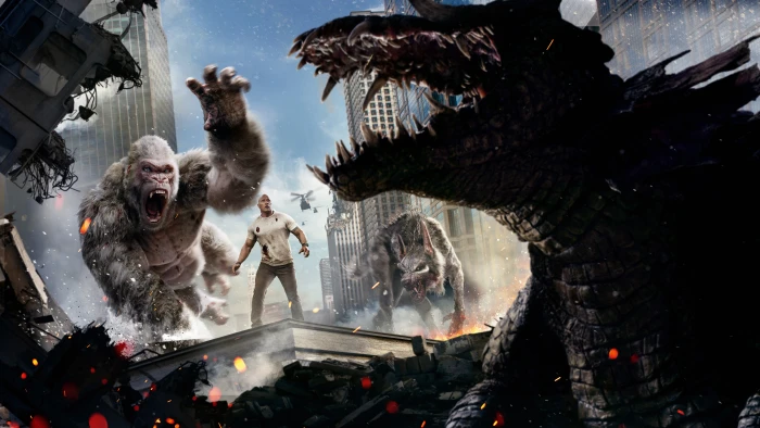 White gorilla Dwayne Johnson Rampage 2k 4k 5k 8k
