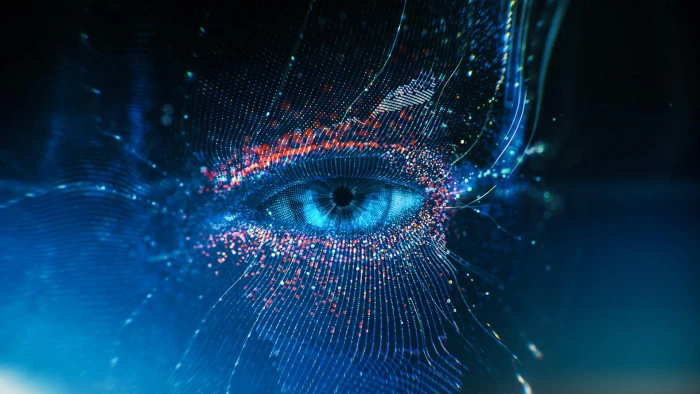 dots eyes wallpaper digital art technology 2k