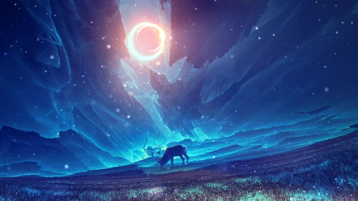 Deer spirit in the boundless pastures 2k
