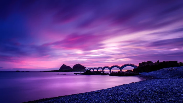 Sanxiantai Bridge Landscape Scenery 2k