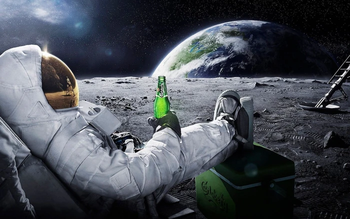 Chilling on the Moon enjoying Earth view 2k