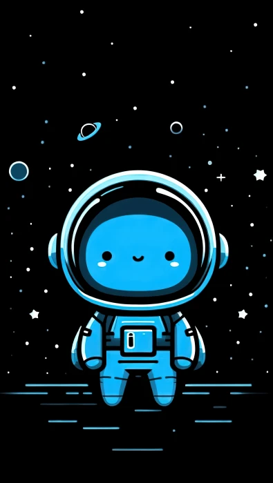 Cute Astronaut amoled wallpaper 4k 2k
