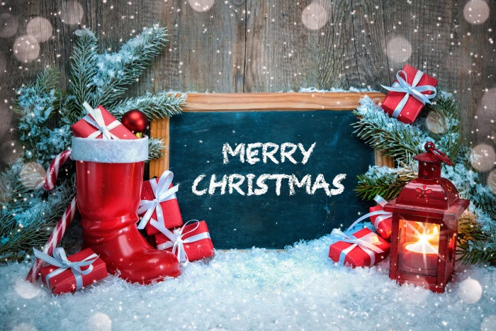 merry Christmas greeting decor winter snow decoration tree 18 2k 4k 5k