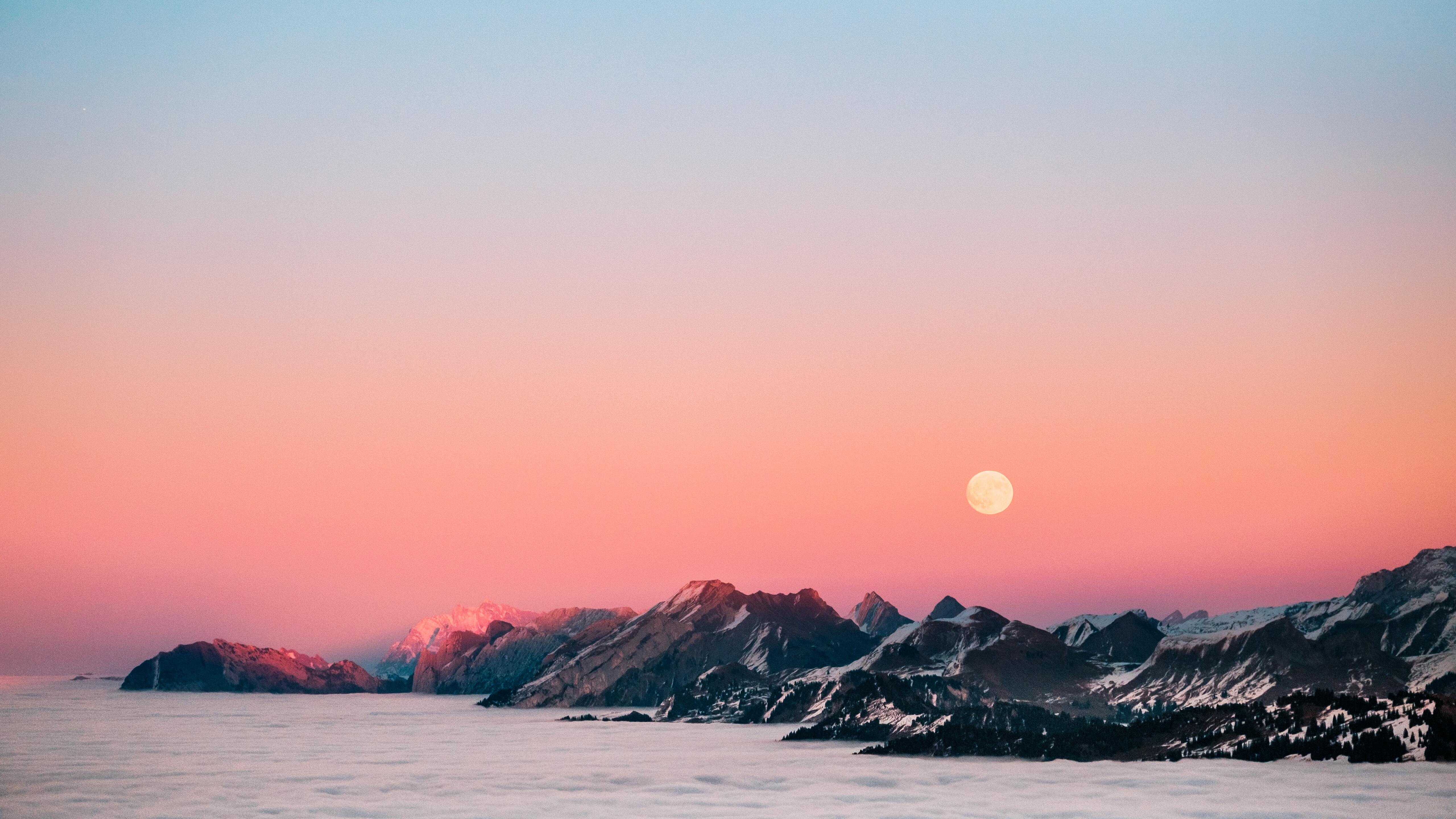 low hanging clouds mountains sunrise jl 2k 4k 5k