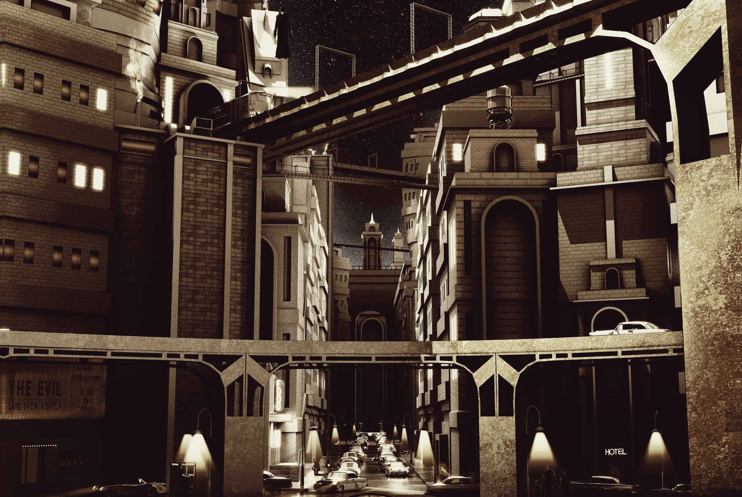 action city cyber cyberpunk dark darkcity drama fantasy 2k