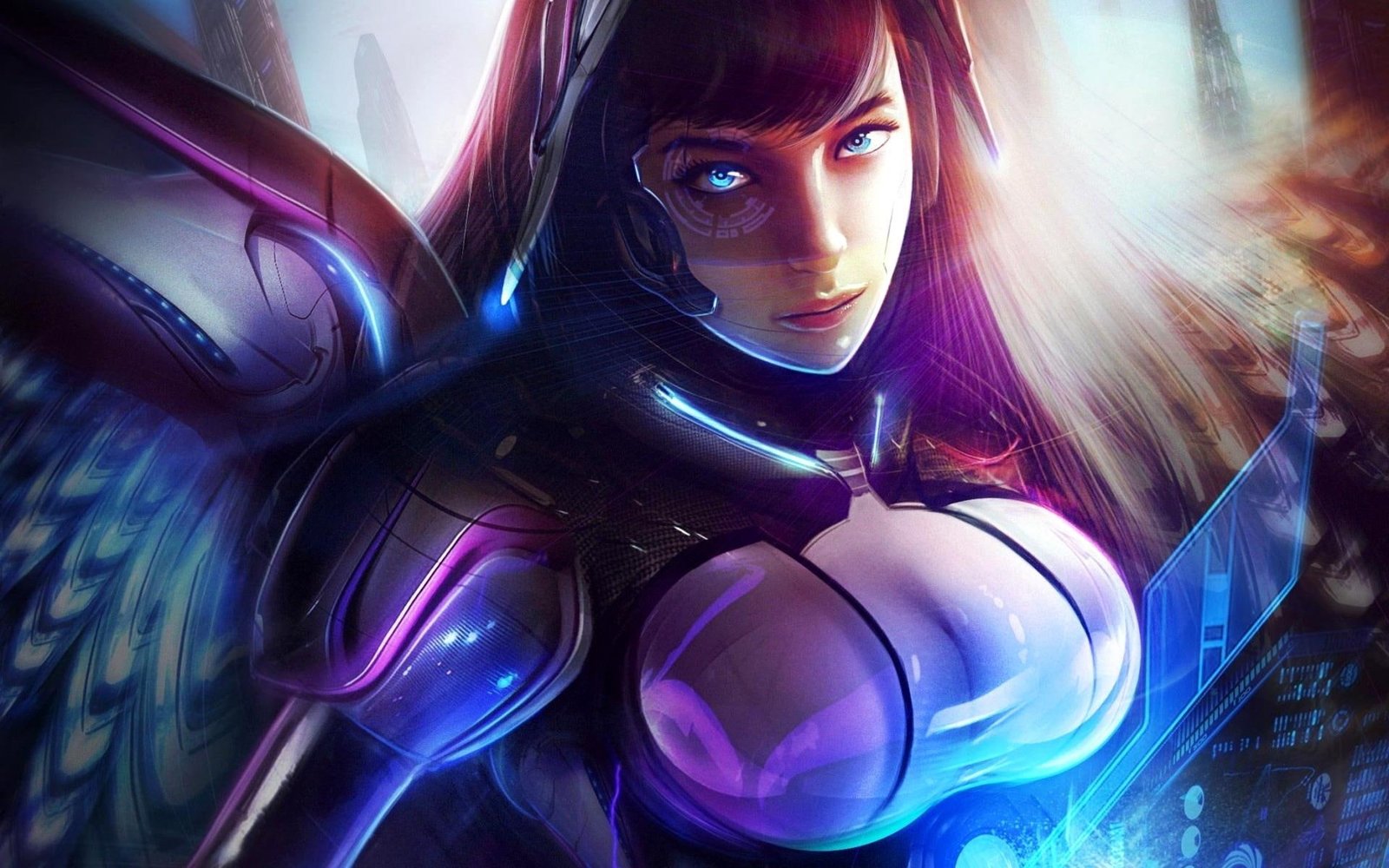 Cyber Angel future abstract wings cyber angel