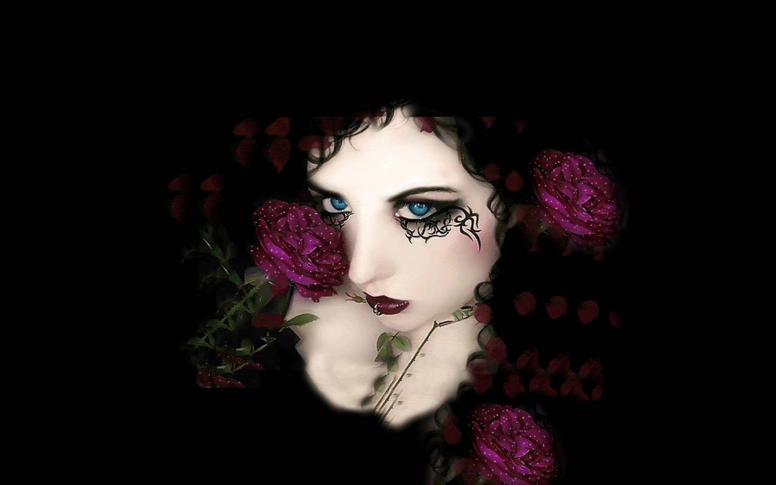 Cyber Dark Emo fetish girl Girls goth Gothic vampire 2k