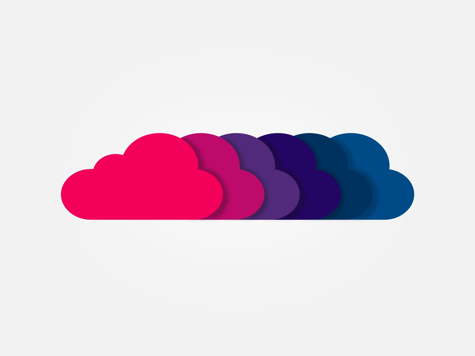 Digital Clouds in a Row abstract backdrop background banner 2k