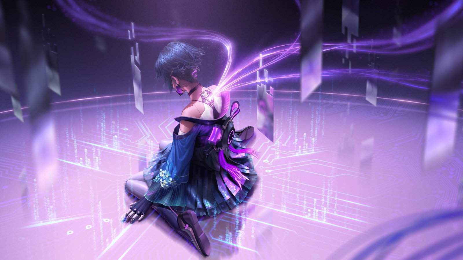 fiction Girl Pink Style games Cyberpunk cyber hunter 2k