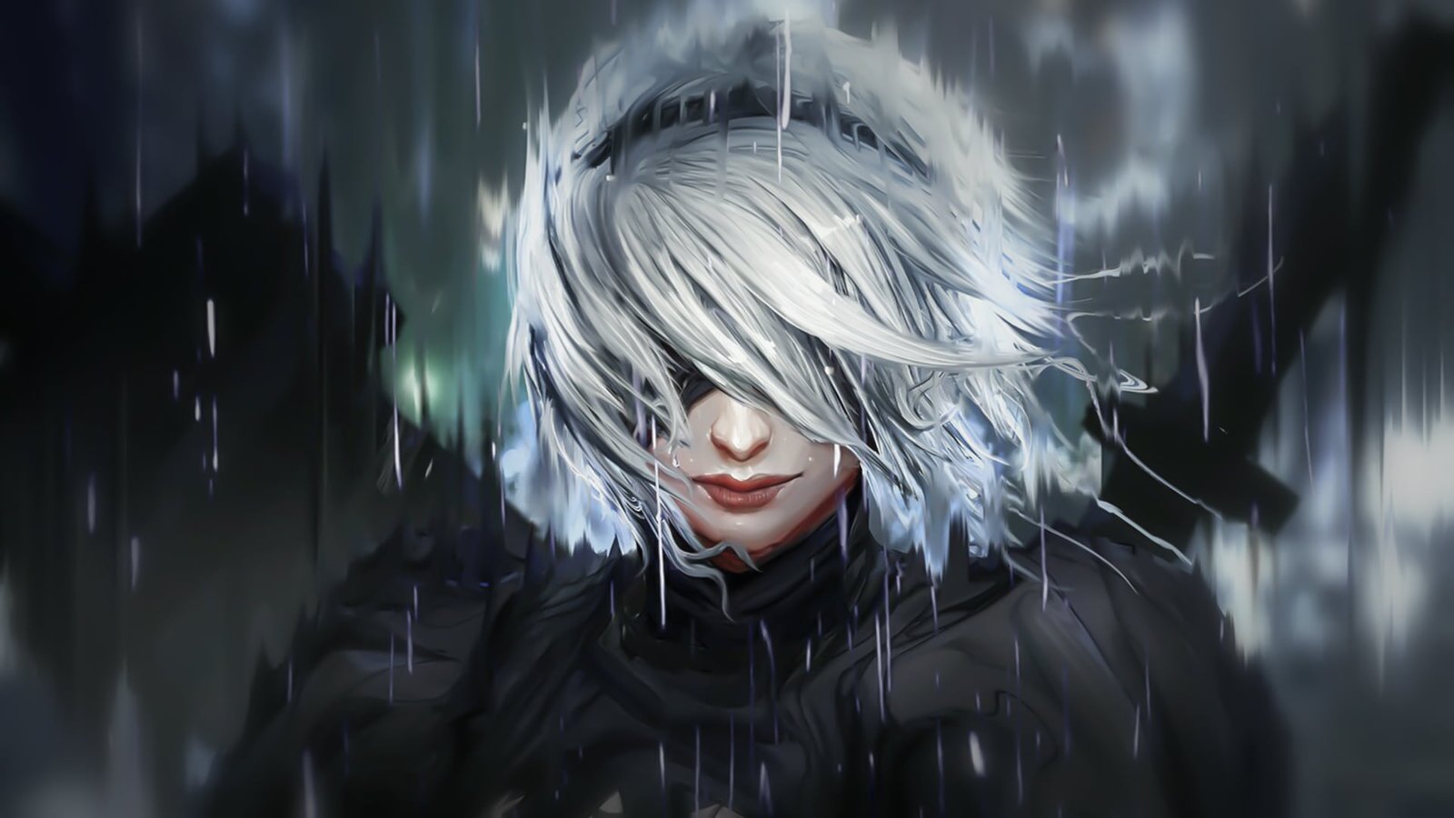 Nier Automata fan art backgound texture 59