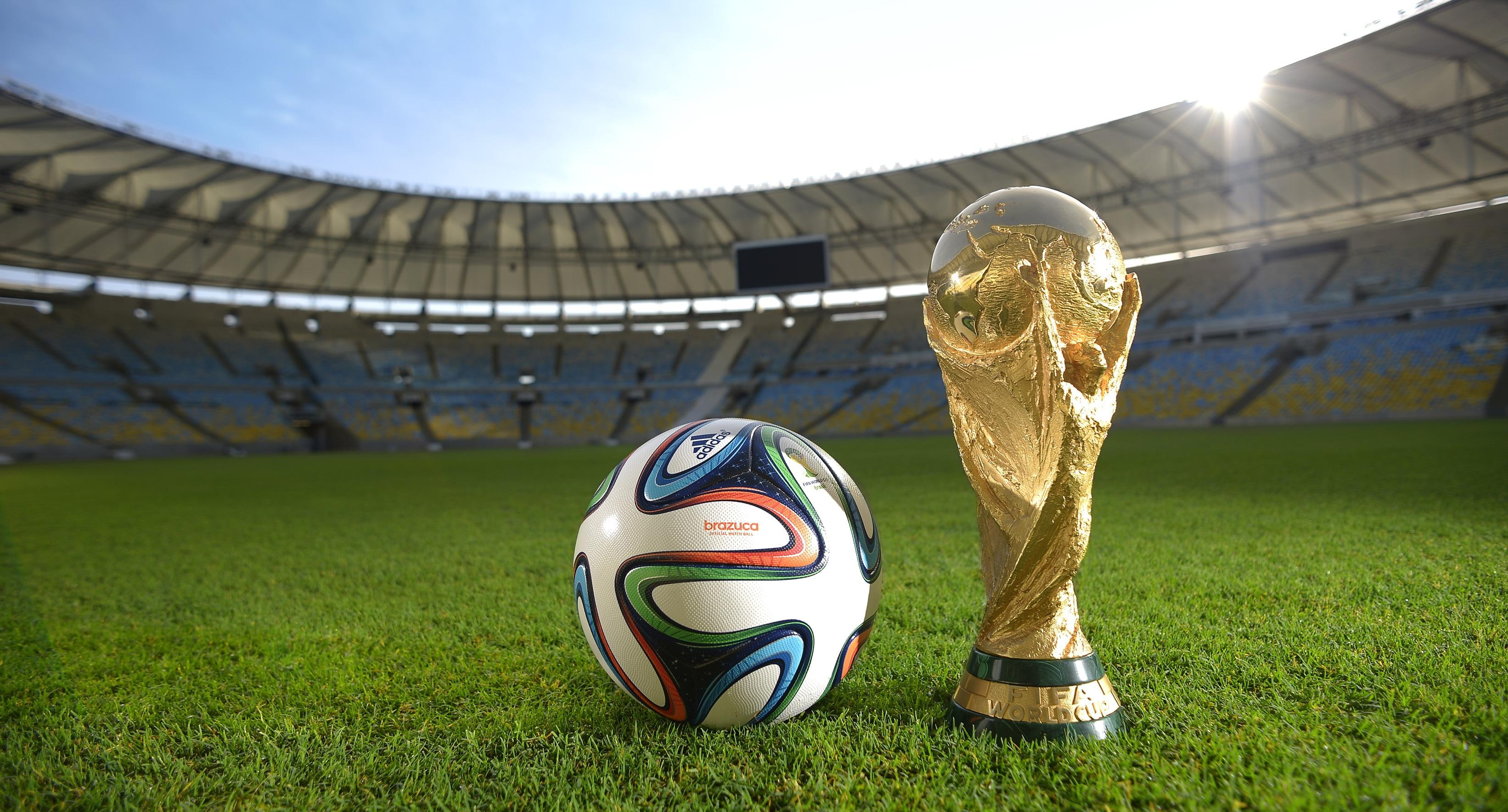 Brazuca ball of the World Cup in Brazil gold plated award with soccer 2k