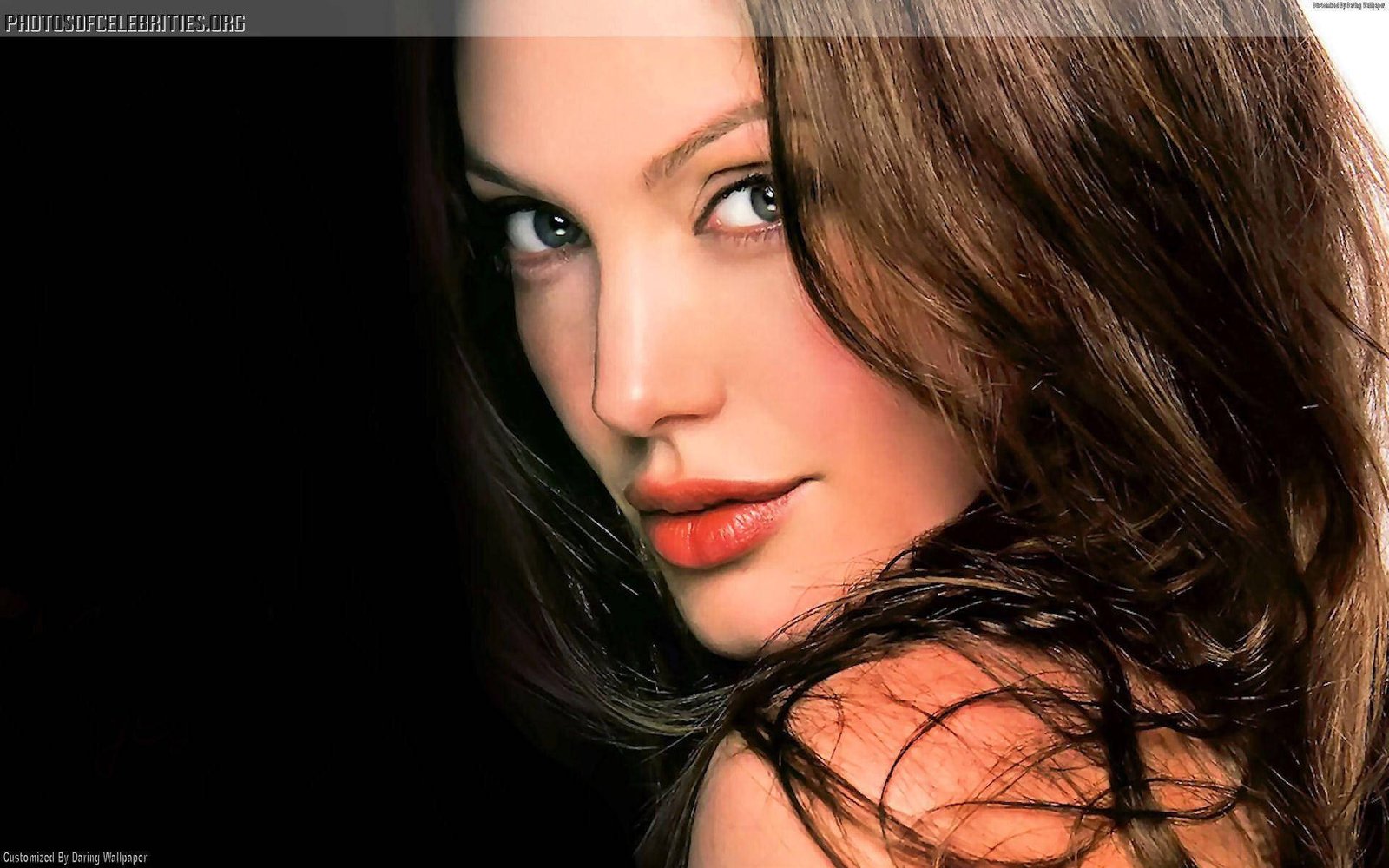 angelina jolie looking over shoulder actress hollywood