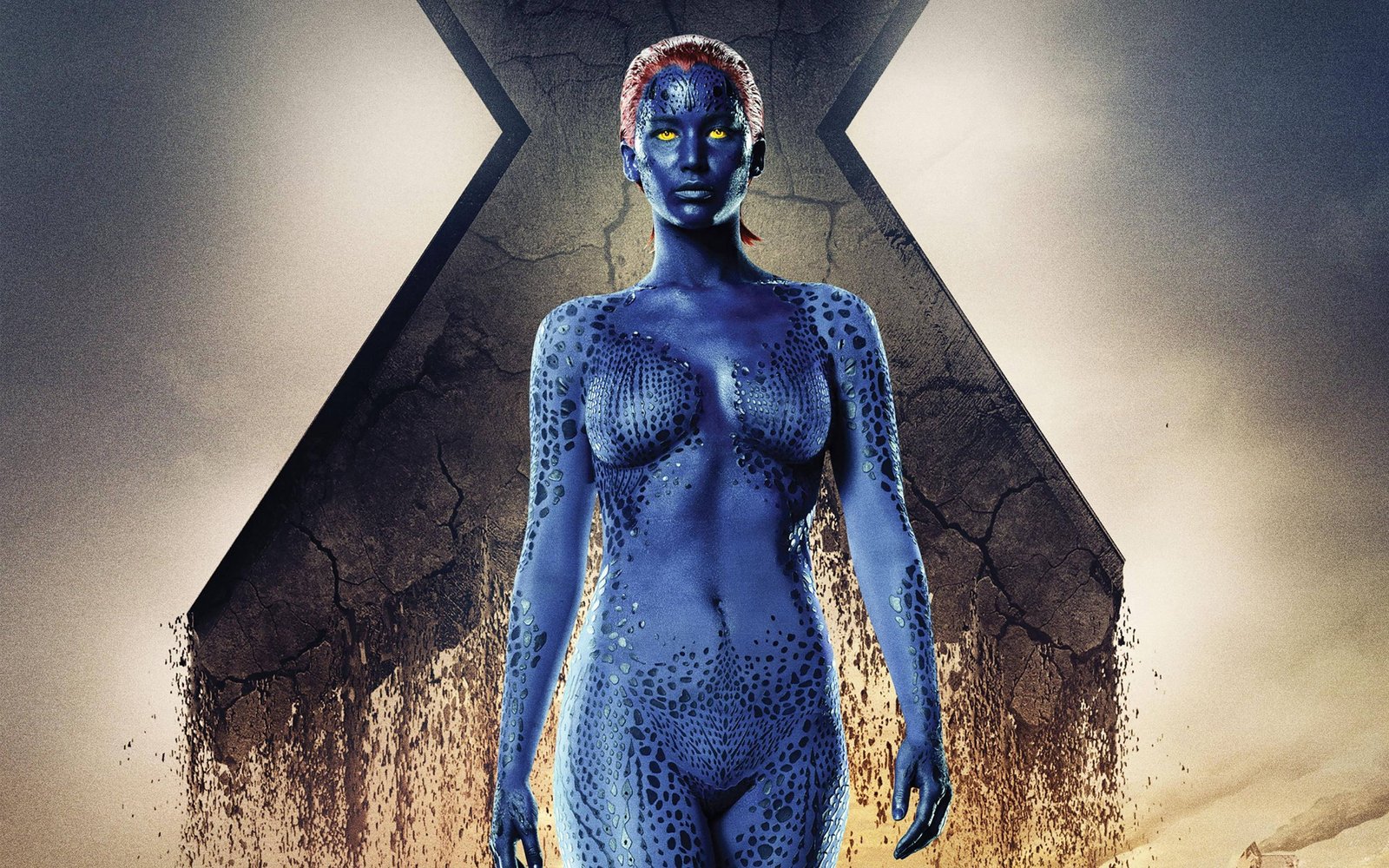 jennifer lawrence mystique blue men actress hollywood 2k