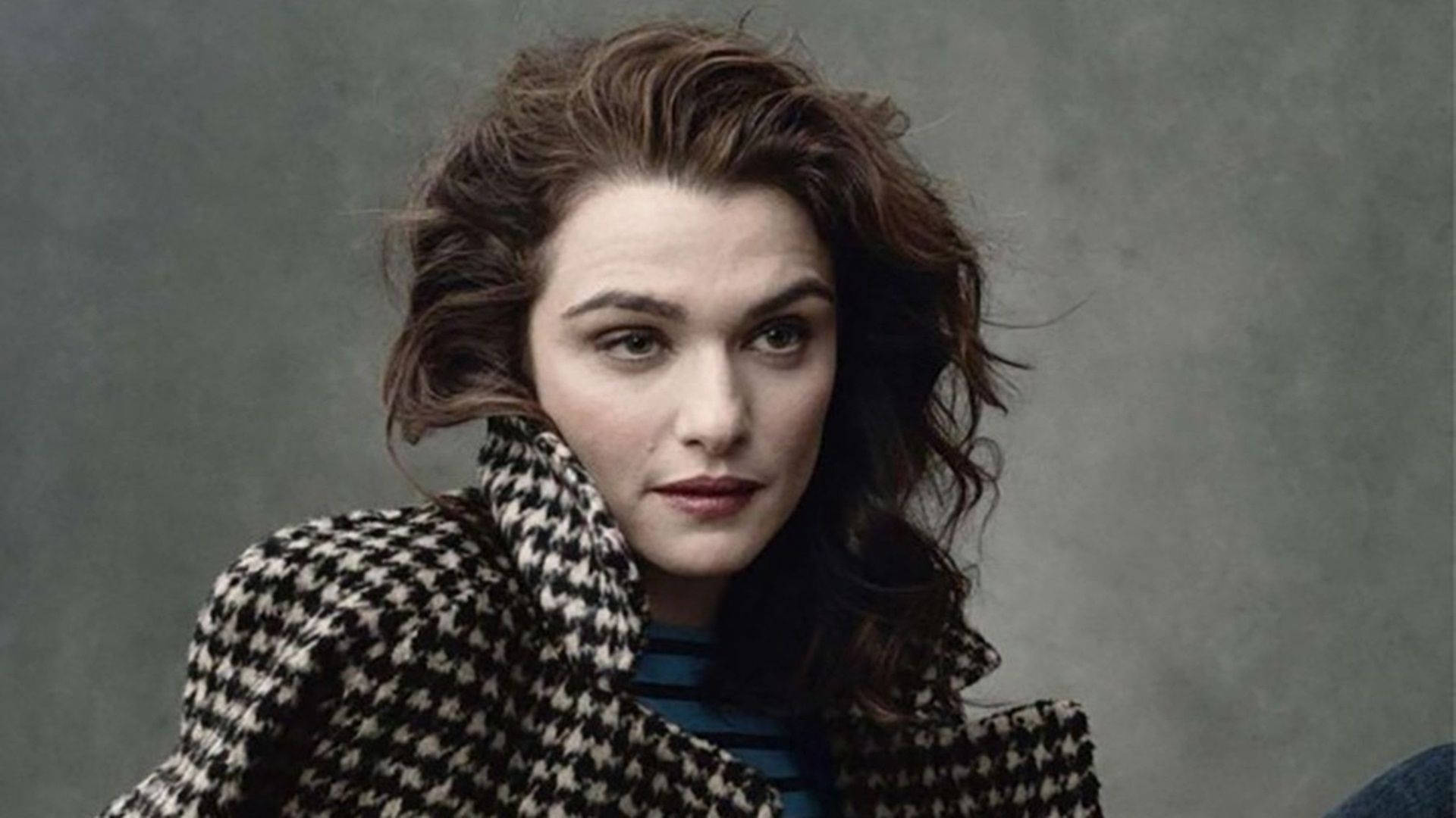 rachel weisz checkered coat actress hollywood