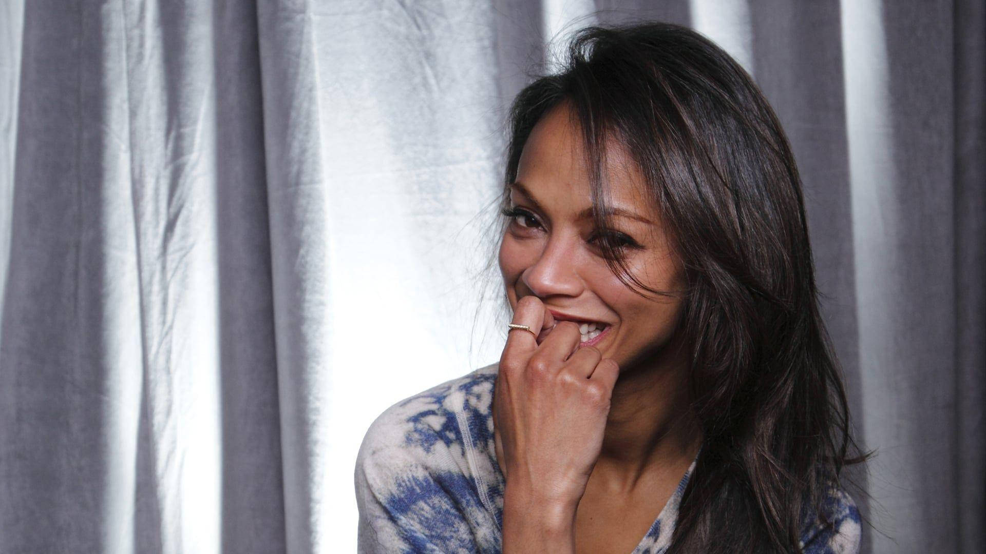 zoe saldana playful and candid photograph actress hollywood