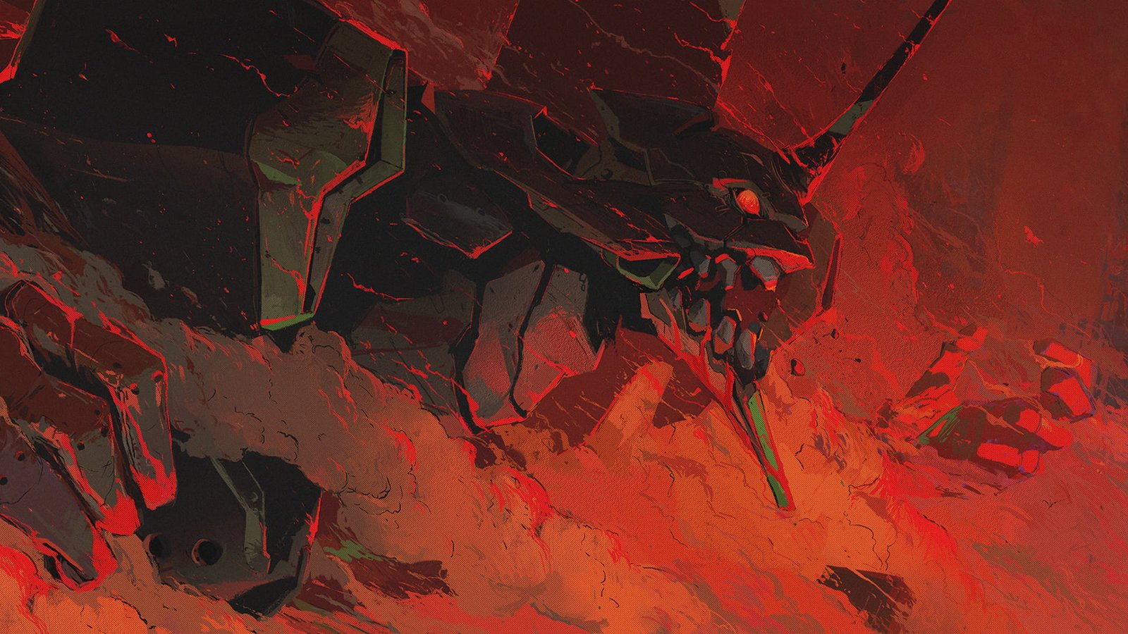 black dragon wallpaper Neon Genesis Evangelion mech EVA Unit 01