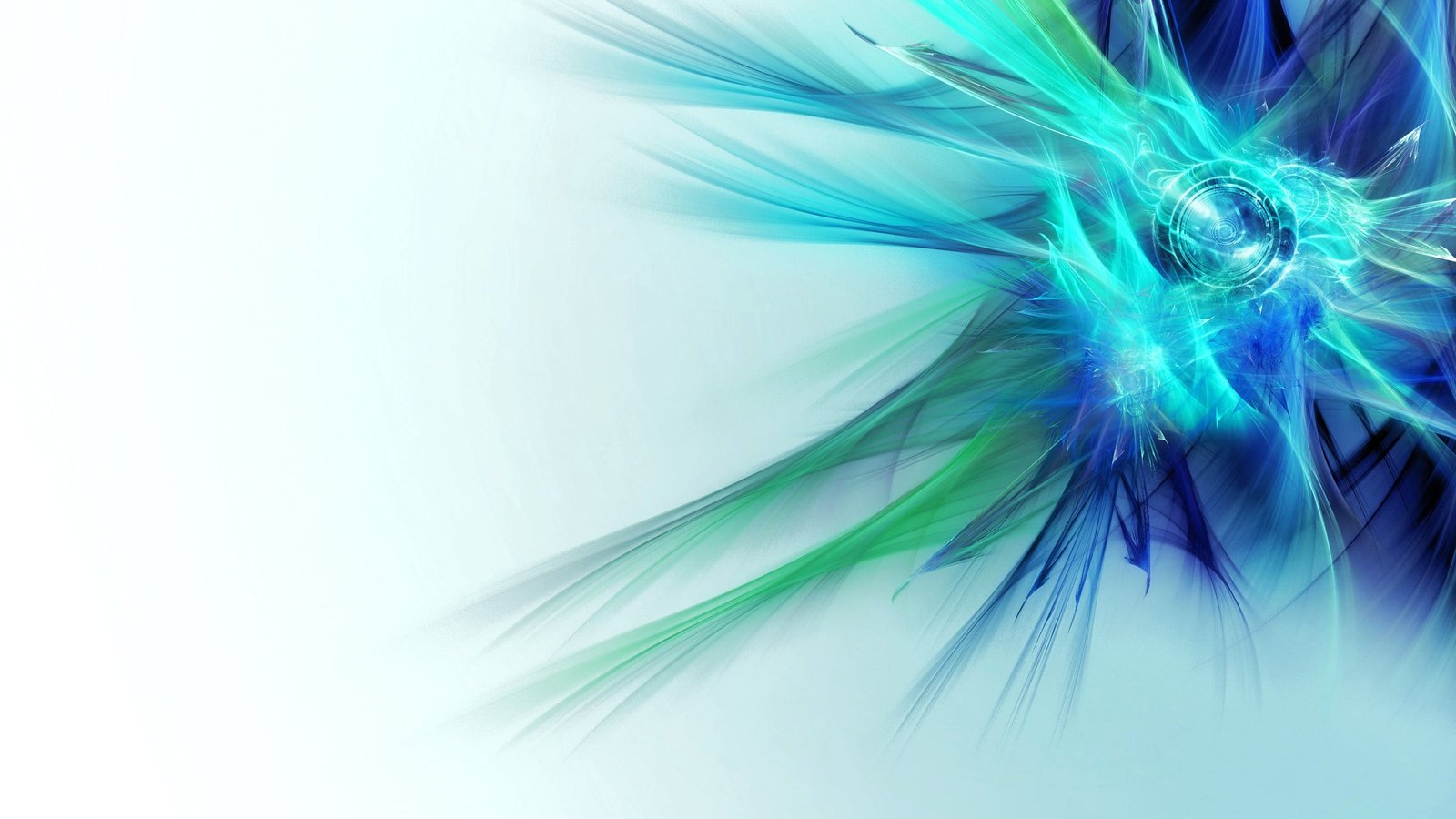 blue and green abstract illustration digital art shapes simple background 2k