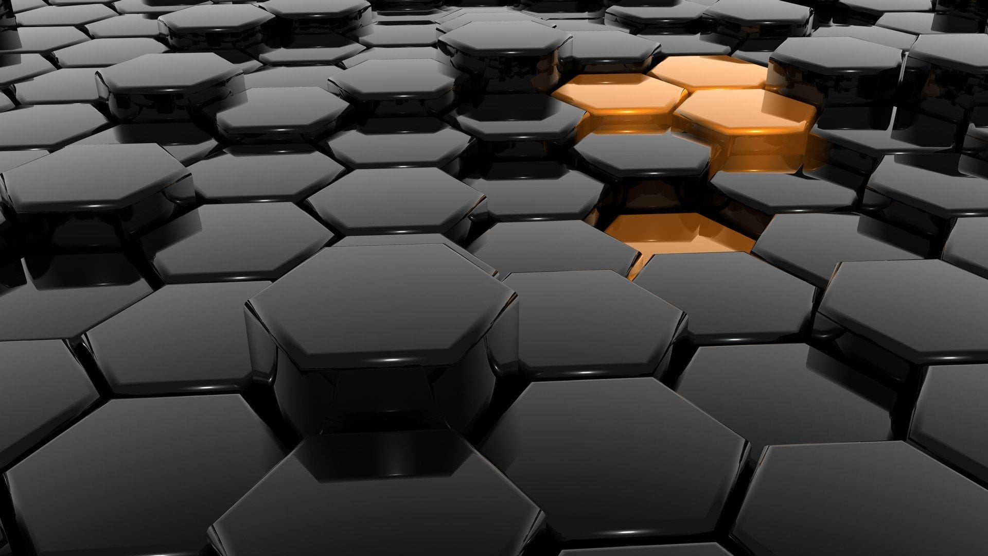 hexagonal black digital wallpaper Artistic Art Abstract