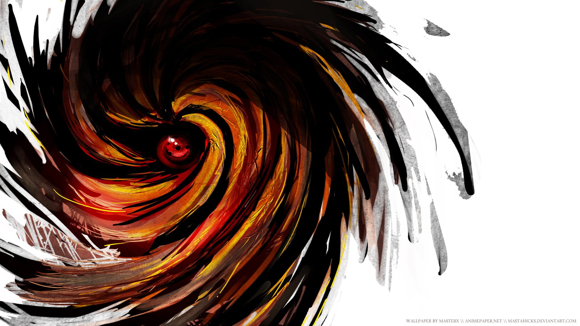multicolored spiral wallpaper abstract painting Eternal Mangekyou Sharingan