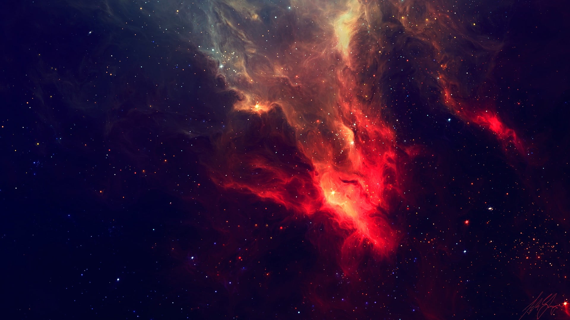 nebula wallpaper milky way digital space stars TylerCreatesWorlds 28
