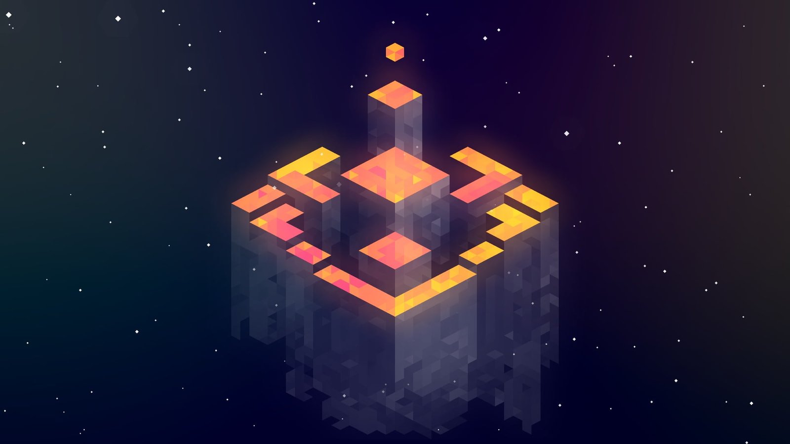 orange and gray Minecraft wallpaper yellow structure illustration