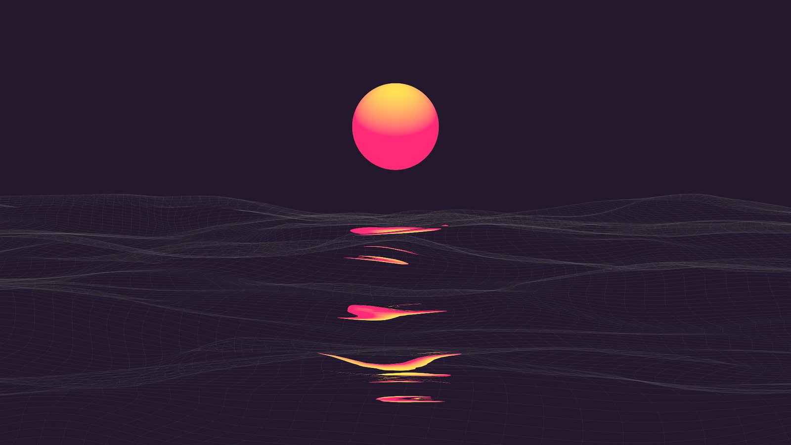 red and yellow moon digital wallpaper orange sun illustration 19