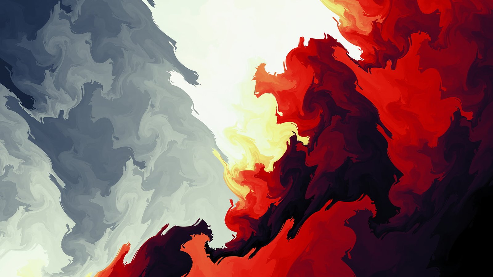 red white and gray abstract painting digital art DeviantArt