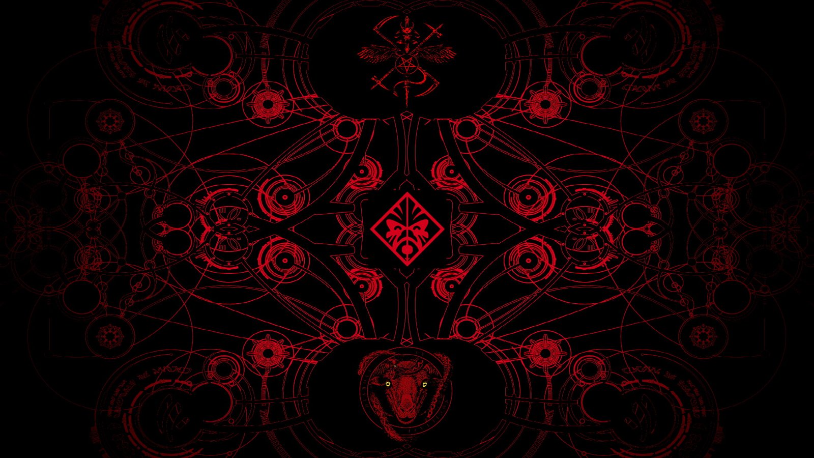 Satan Red and Black abstract HP Omen