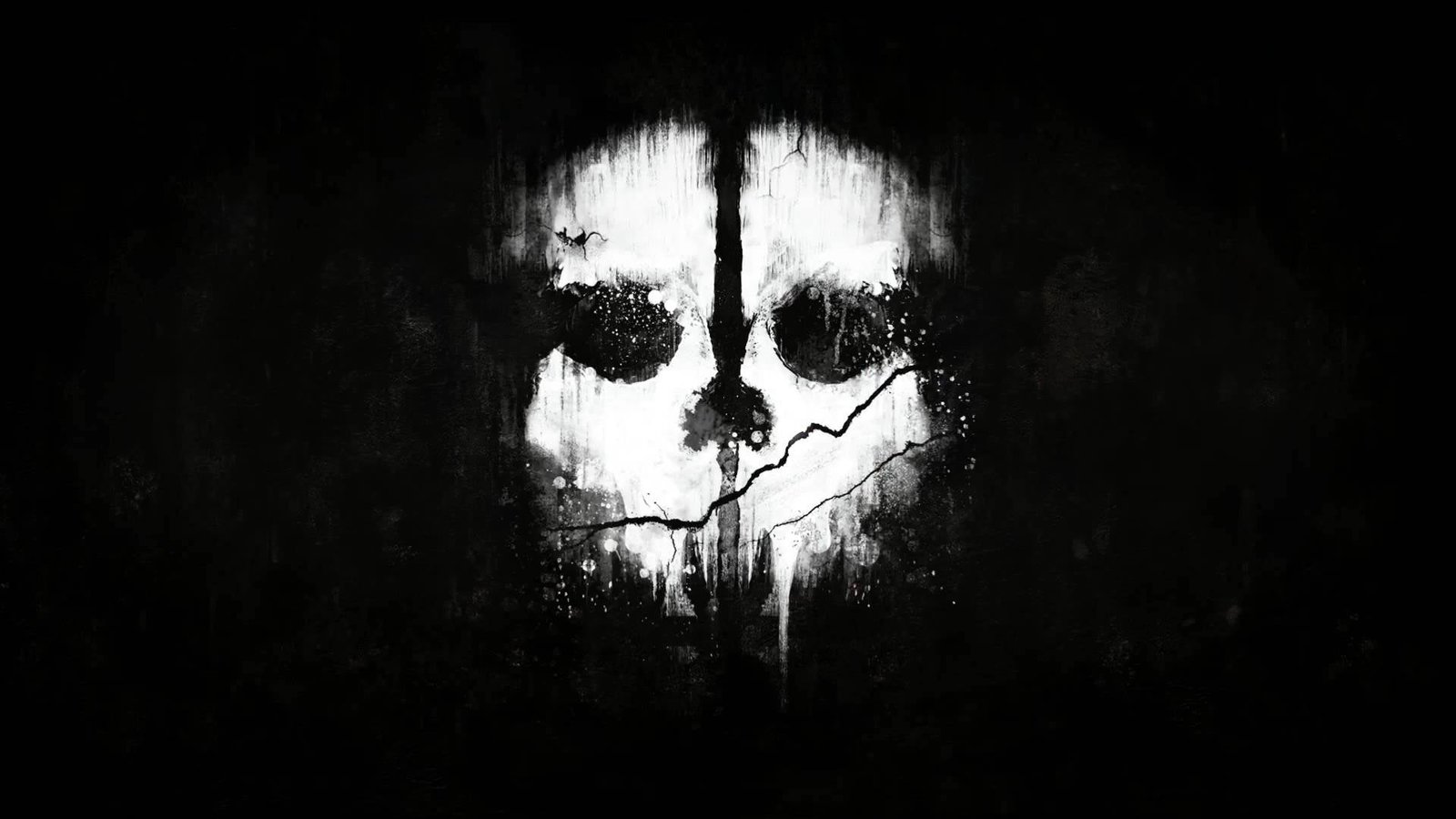 white and black skull illustration