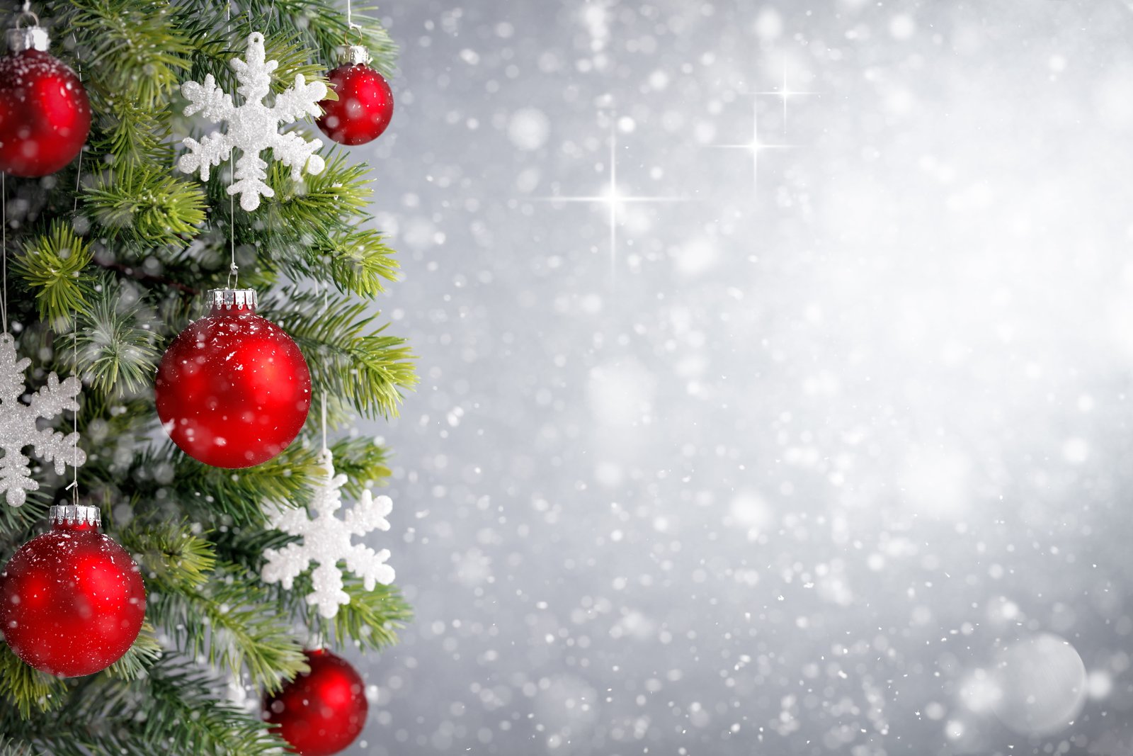 decoration snowflakes balls tree New Year Christmas happy 2k 4k 5k 8k