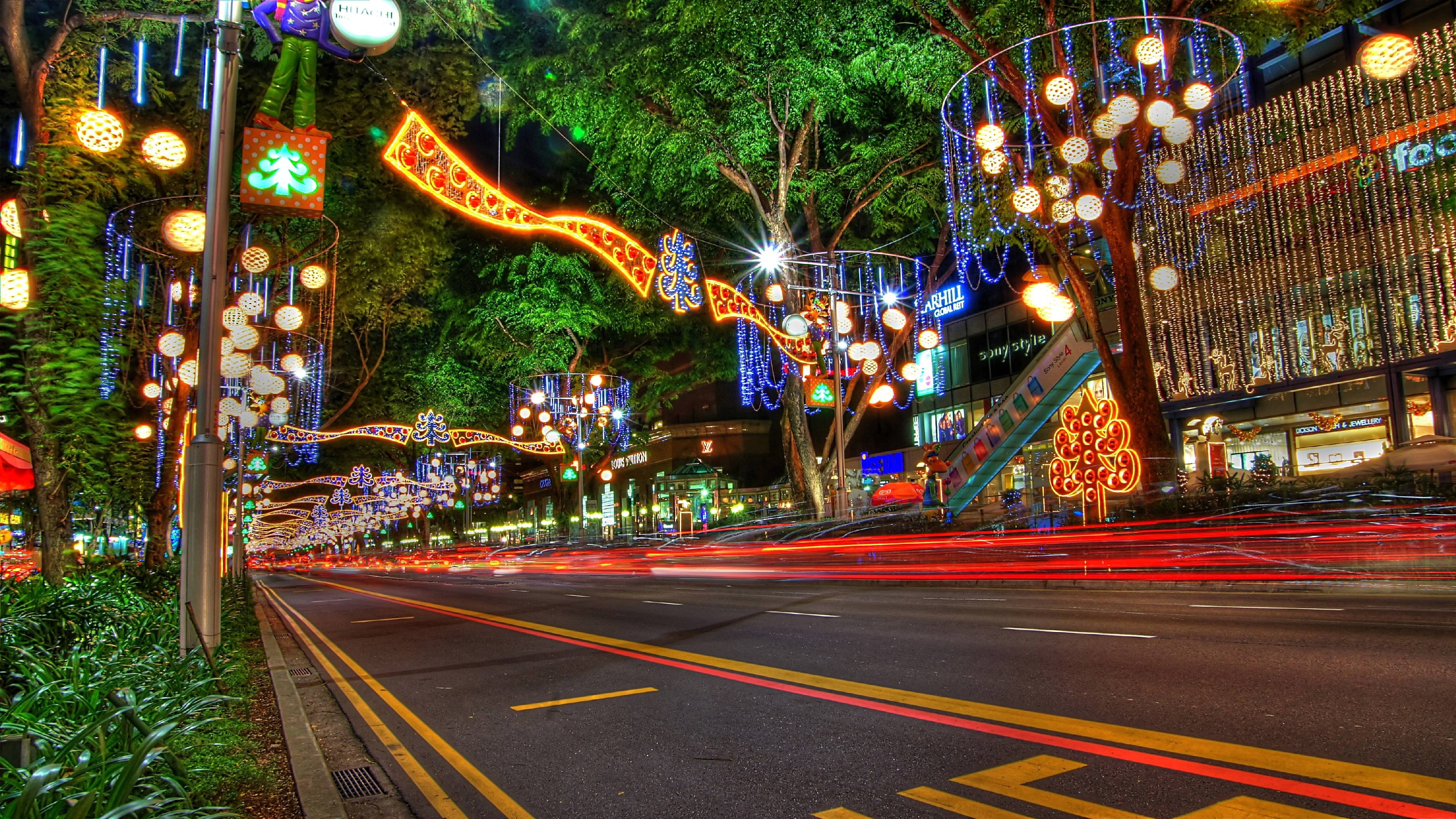 christmas lights road xmas festival evening singapore 2k