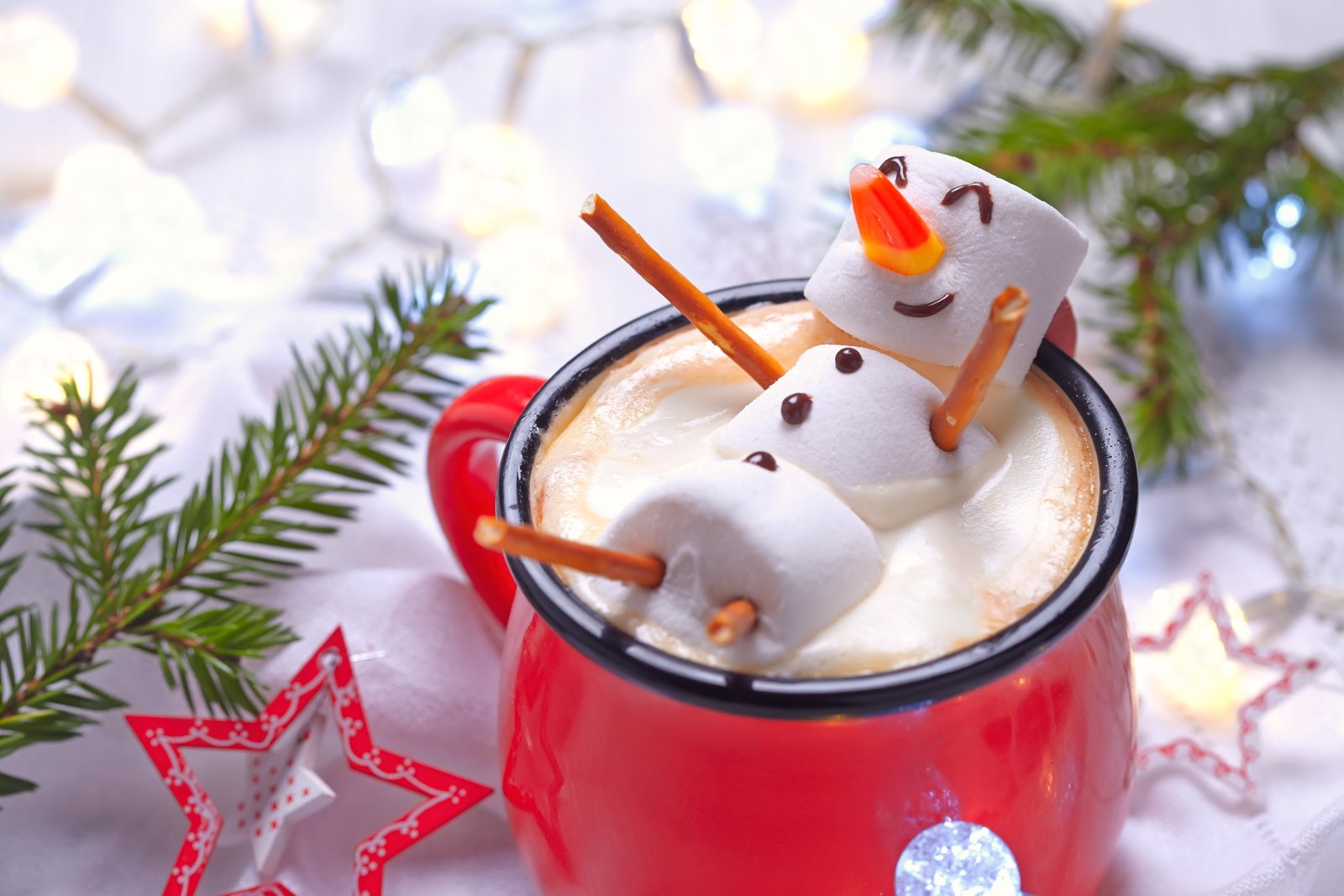 decoration tree New Year Christmas Cup snowman Merry 2k 4k 5k