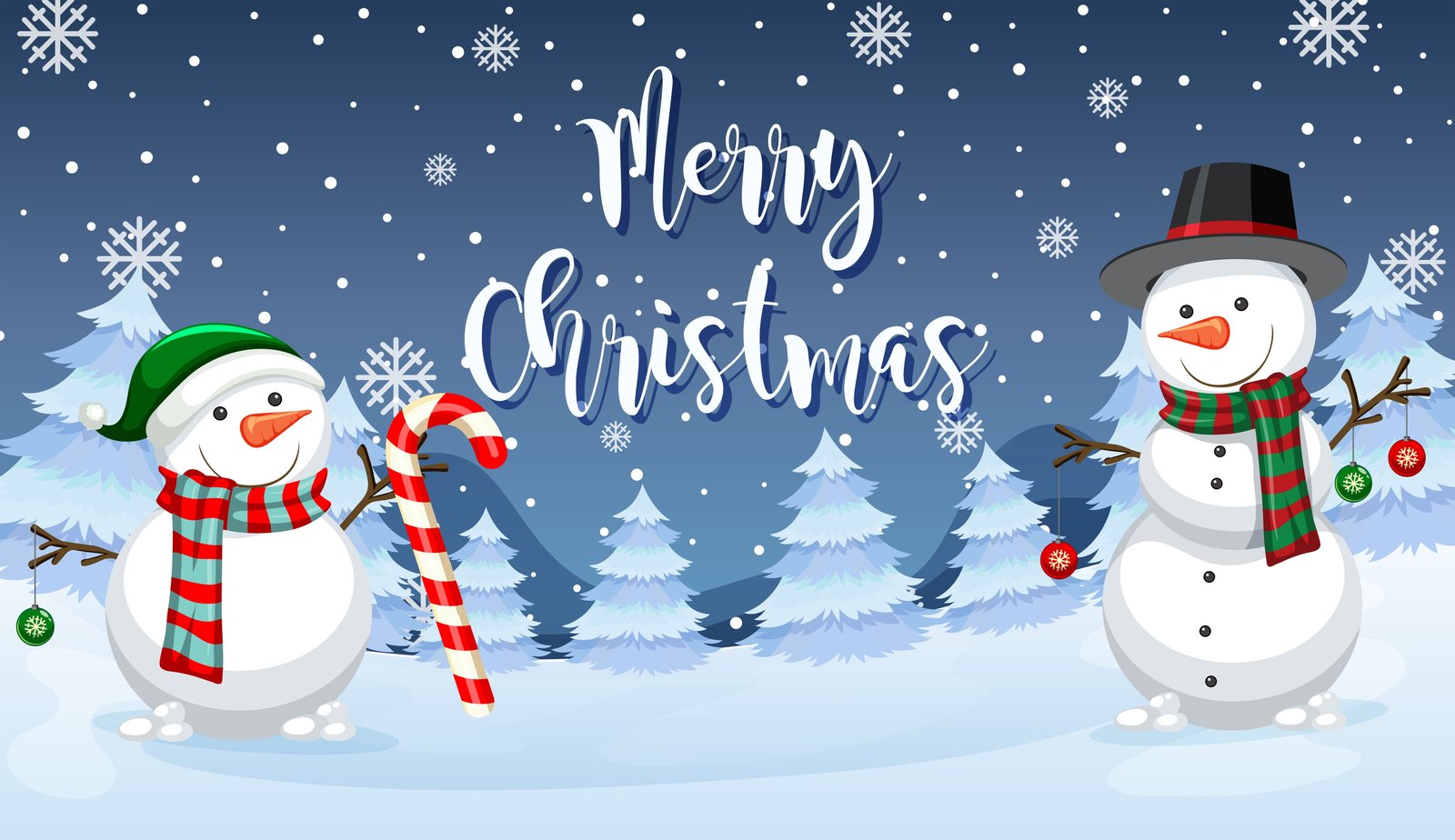 winter snow snowflakes New Year Christmas snowman happy 2k 4k 5k