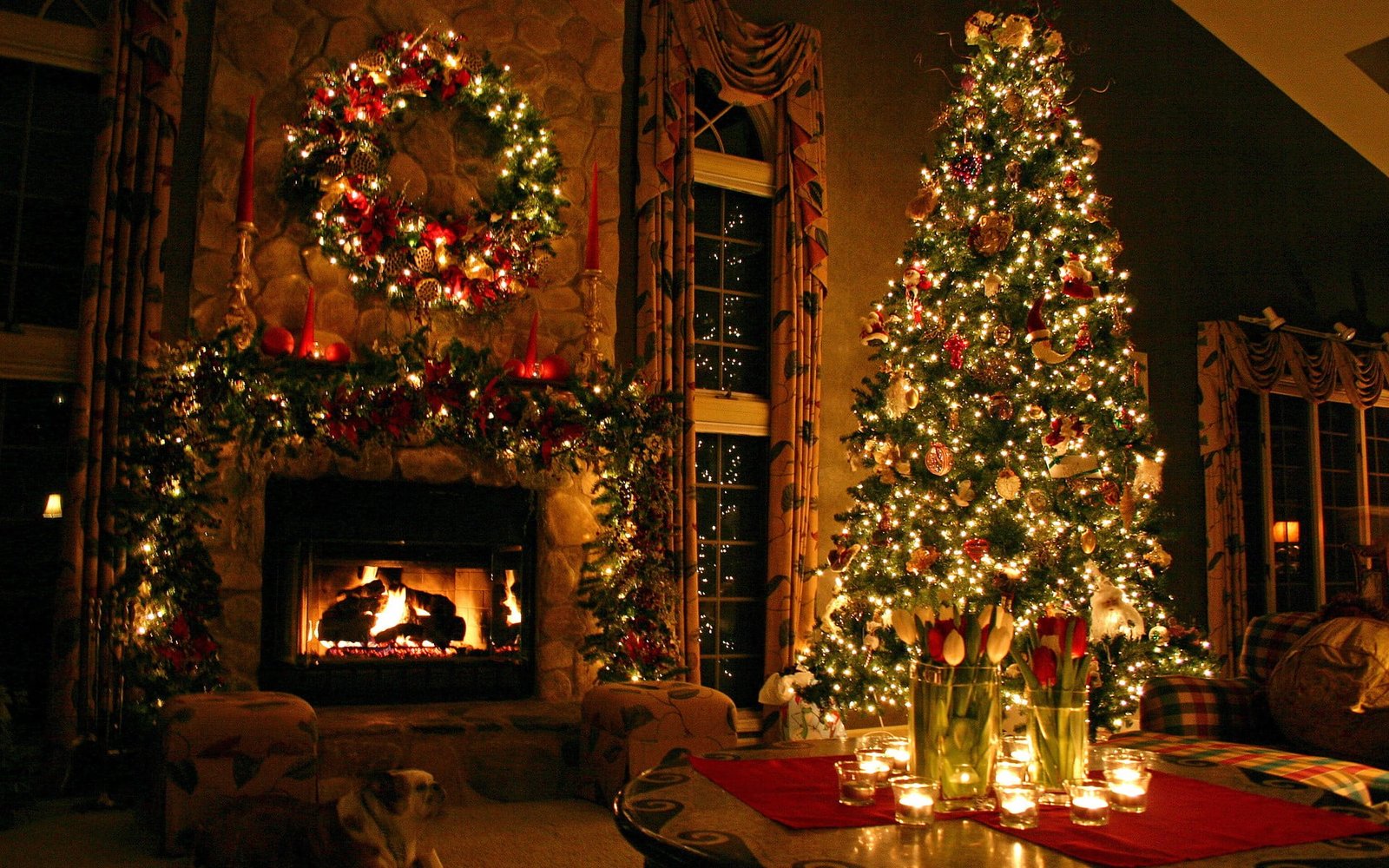 christmas tree holiday fireplace Christmas ornaments decorations 30