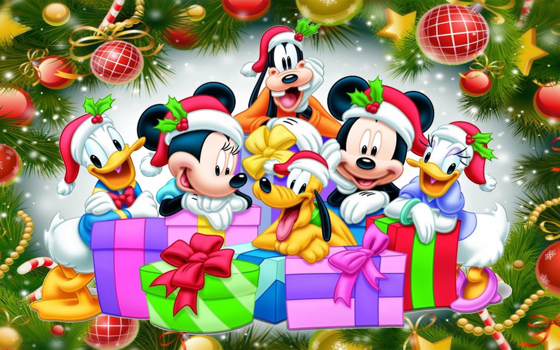 Merry Christmas Than Mickey And Friends Desktop Hd Wallpaper For Pc Tablet Mobile Download