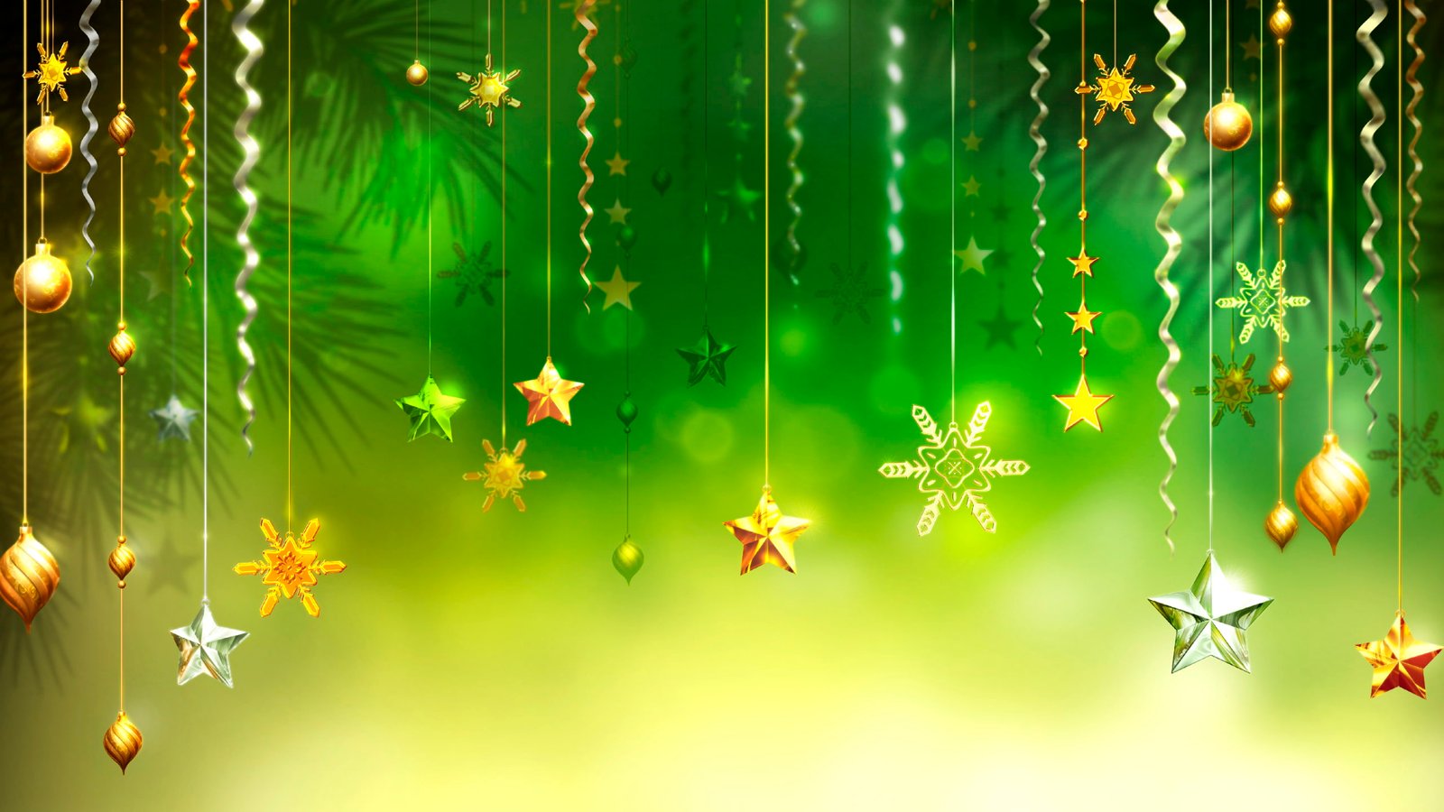 Christmas Decorations Stars Balls Snowflake 2k